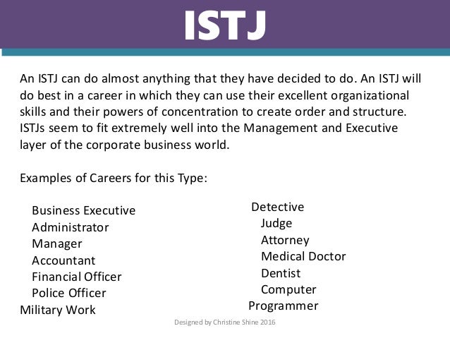 Good careers for istj